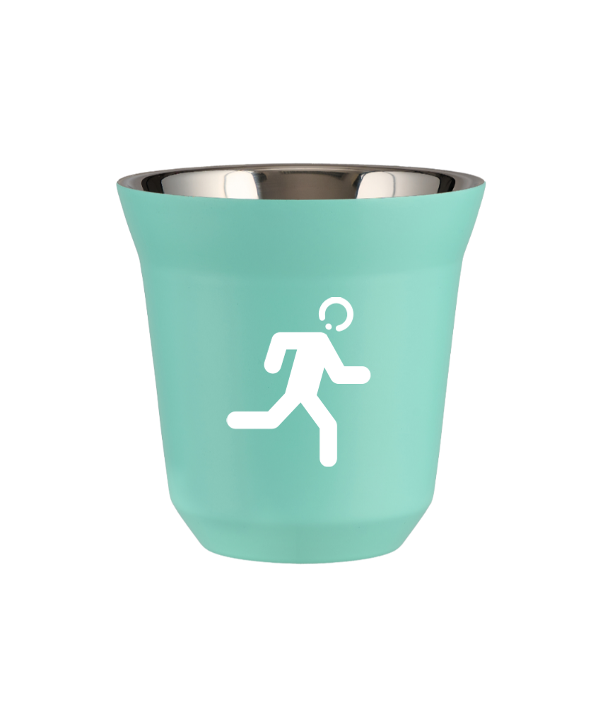 Tasse 240 ml TURQUOISE "Coureur (blanc)" Tasse 240 ml TURQUOISE "Coureur (blanc)"