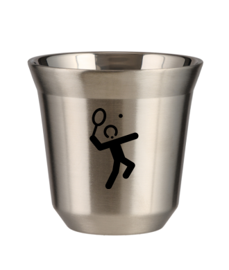 Tasse 80 ml ARGENT "Tennis 2 (noir)" Tasse 80 ml ARGENT "Tennis 2 (noir)"