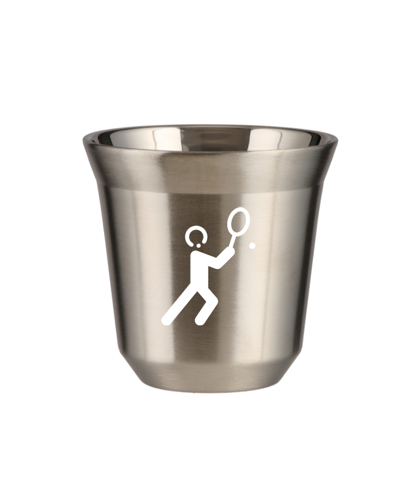 Tasse 240 ml ARGENT "Tennis 1 (blanc)" Tasse 240 ml ARGENT "Tennis 1 (blanc)"