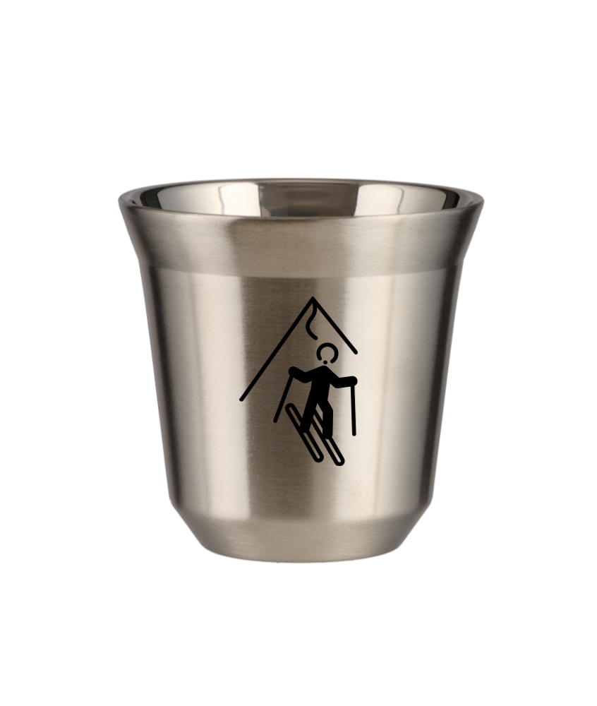 Tasse 240 ml ARGENT "Ski (noir)"