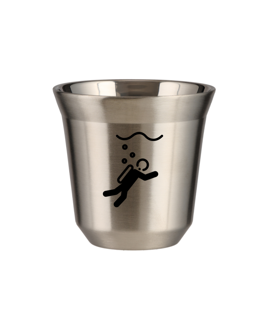 Tasse 240 ml ARGENT "Plongée (noir)" Tasse 240 ml ARGENT "Plongée (noir)"