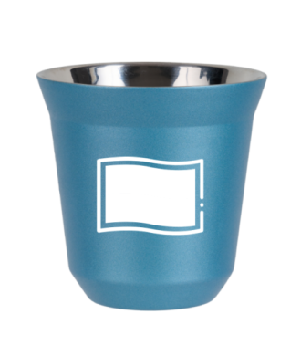 Tasse 240 ml BLEU CLAIR MÉTALLIQUE "Drapeau polonais (blanc)" Tasse 240 ml BLEU CLAIR MÉTALLIQUE "Drapeau polonais (blanc)"