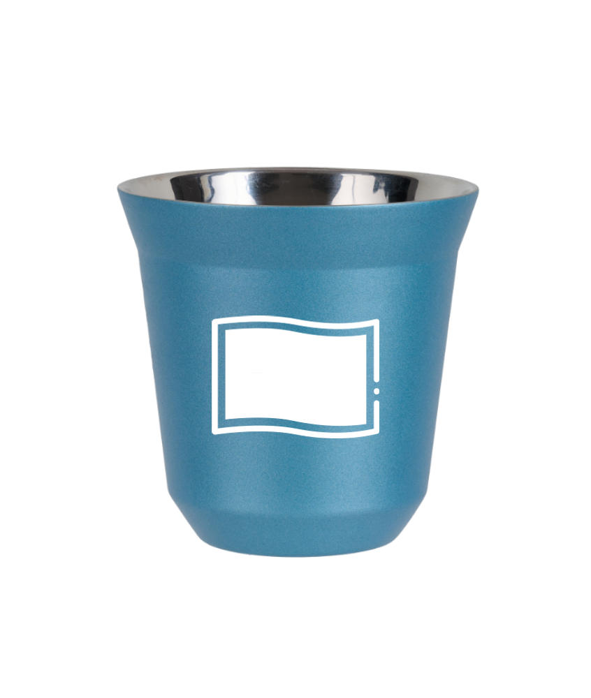 Tasse 240 ml BLEU CLAIR MÉTALLIQUE "Drapeau polonais (blanc)" Tasse 240 ml BLEU CLAIR MÉTALLIQUE "Drapeau polonais (blanc)"