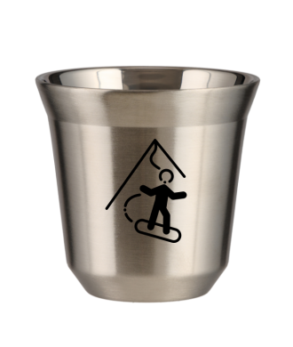 Tasse 80 ml ARGENT "Snowboard" Tasse 80 ml ARGENT "Snowboard"