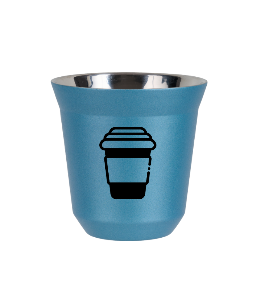 Tasse 240 ml BLEU CLAIR MÉTALLIQUE "Tasse (noir)"