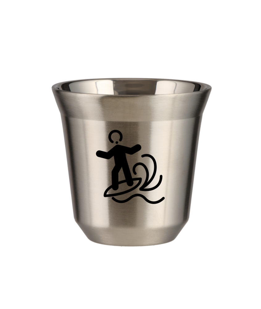Tasse 80 ml ARGENT "Planche à voile"