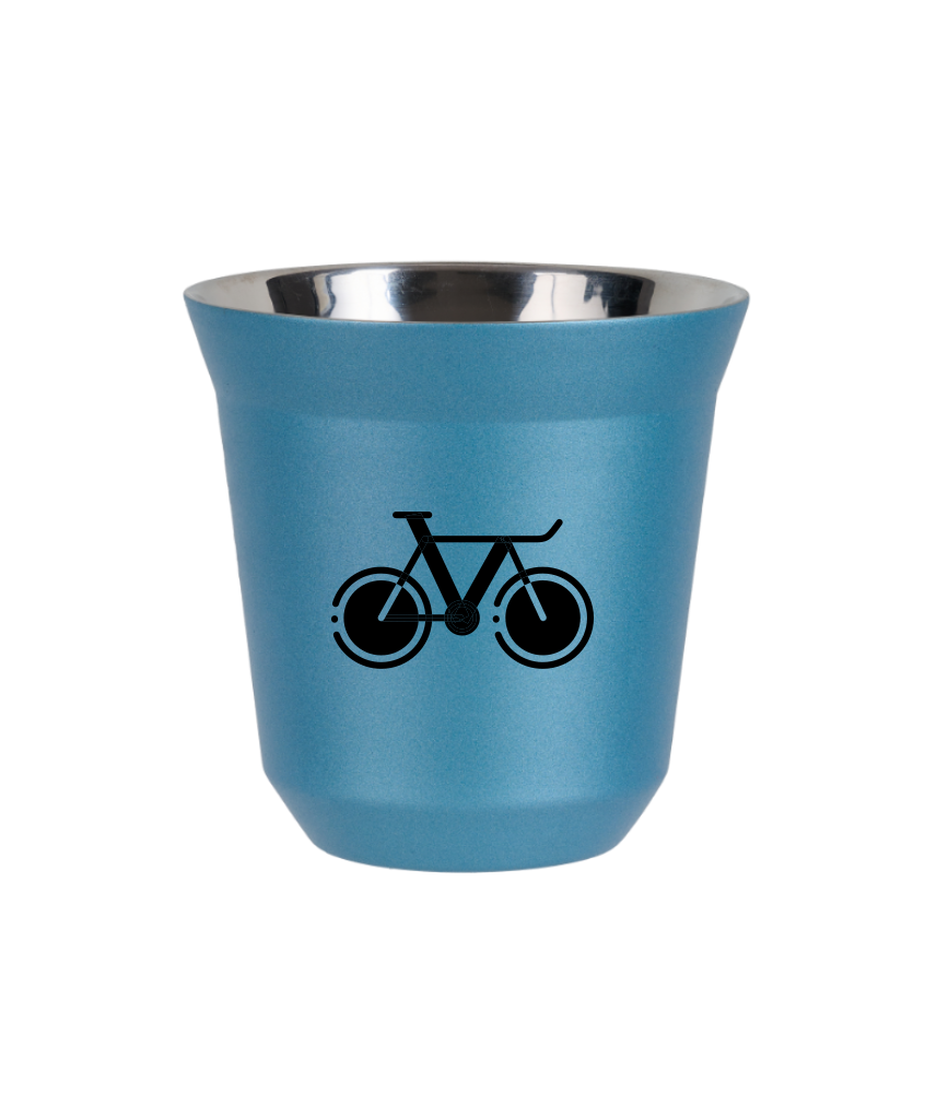 Tasse 240 ml BLEU CLAIR MÉTALLIQUE "Vélo 1" Tasse 240 ml BLEU CLAIR MÉTALLIQUE "Vélo 1"