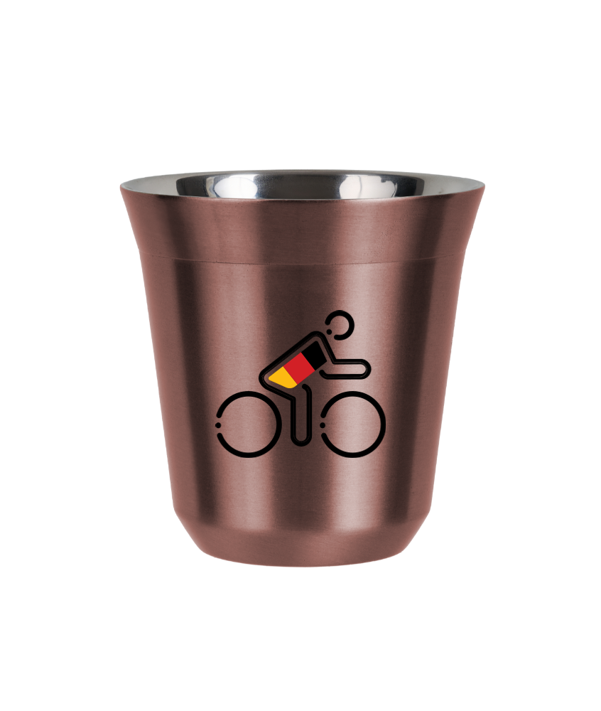 Tasse 240 ml OR ROSE "Cycliste aux couleurs allemandes"