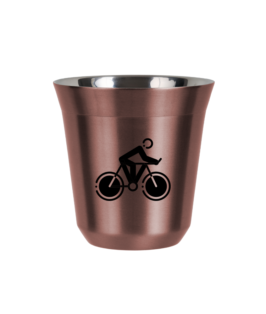 Tasse 240 ml OR ROSE "Cyclisme 2 (noir)" Tasse 240 ml OR ROSE "Cyclisme 2 (noir)"