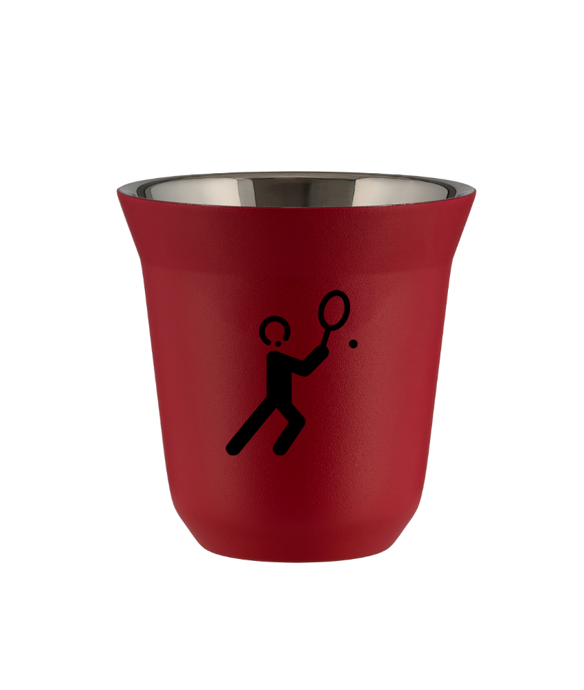 Tasse 240 ml ROUGE "Tennis 1 (noir)"