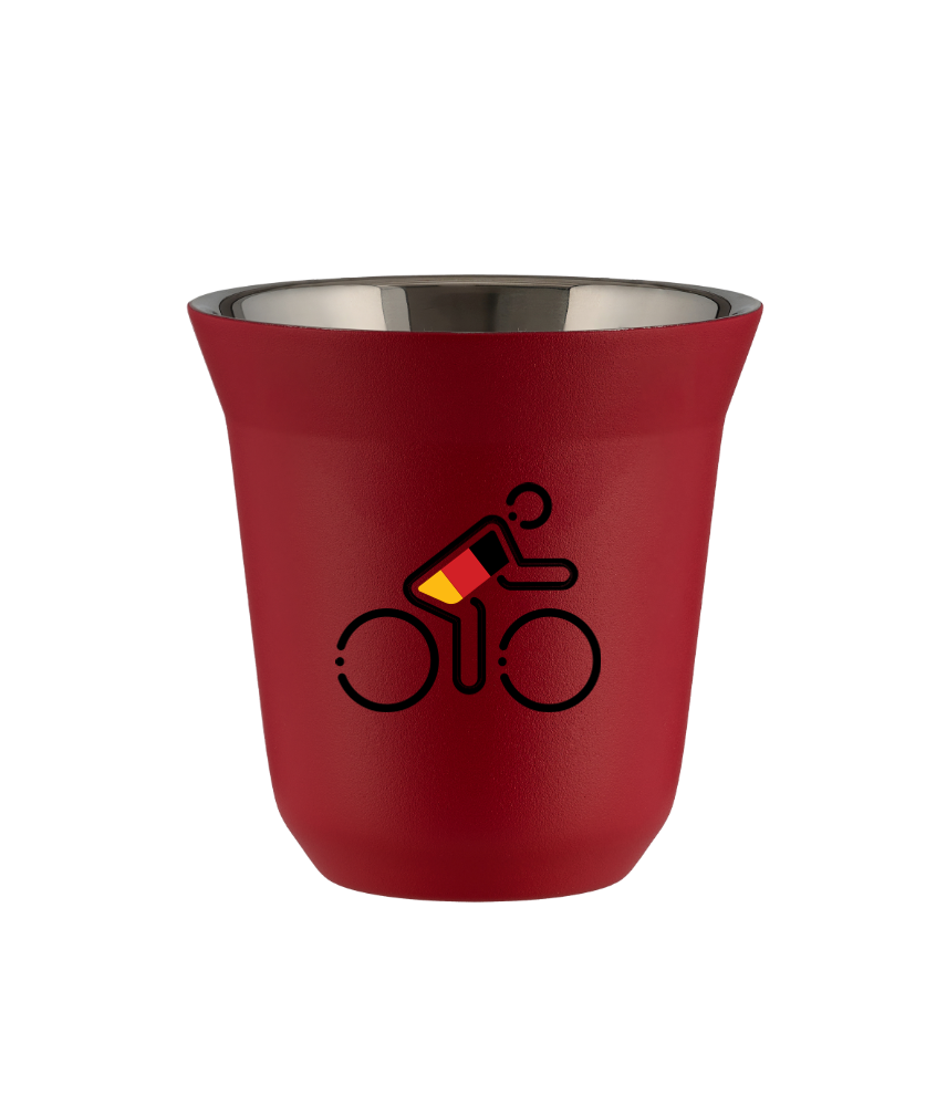 Tasse 240 ml ROUGE "Cycliste aux couleurs allemandes"