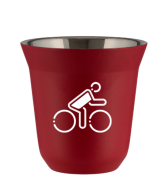 Tasse 240 ml ROUGE "Cycliste aux couleurs allemandes (blanc)" Tasse 240 ml ROUGE "Cycliste aux couleurs allemandes (blanc)"
