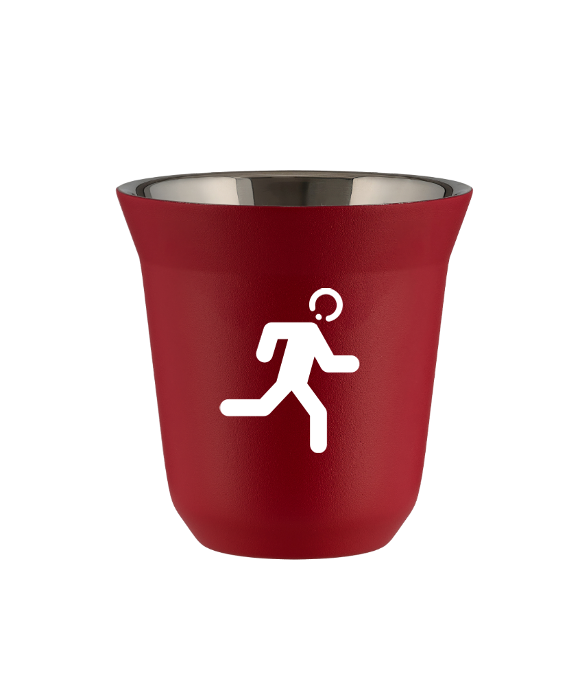 Tasse 240 ml ROUGE "Coureur (blanc)" Tasse 240 ml ROUGE "Coureur (blanc)"