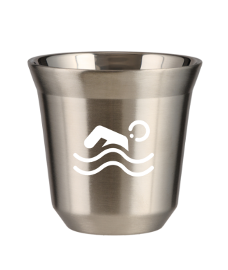 Tasse 80 ml ARGENT "Natation (blanc)" Tasse 80 ml ARGENT "Natation (blanc)"