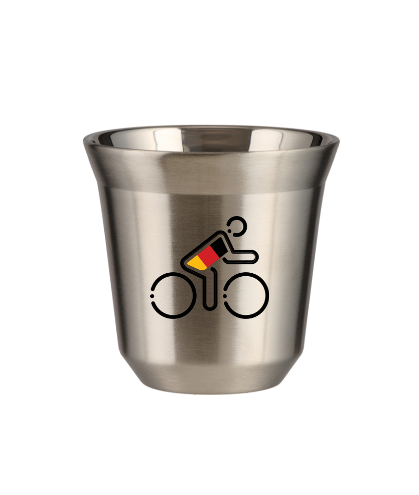 Tasse 80 ml ARGENT "Cycliste aux couleurs allemandes"