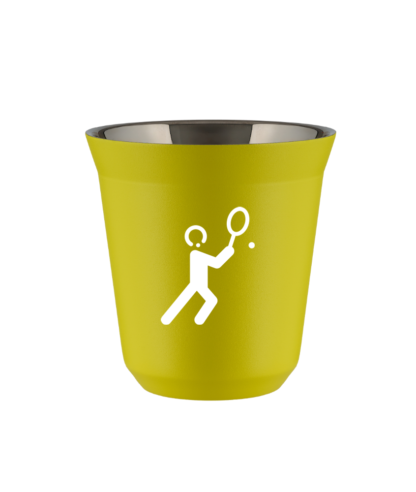 Tasse 240 ml JAUNE "Tennis 1 (blanc)"