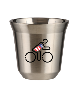 Tasse 80 ml ARGENT "Cycliste aux couleurs britanniques" Tasse 80 ml ARGENT "Cycliste aux couleurs britanniques"