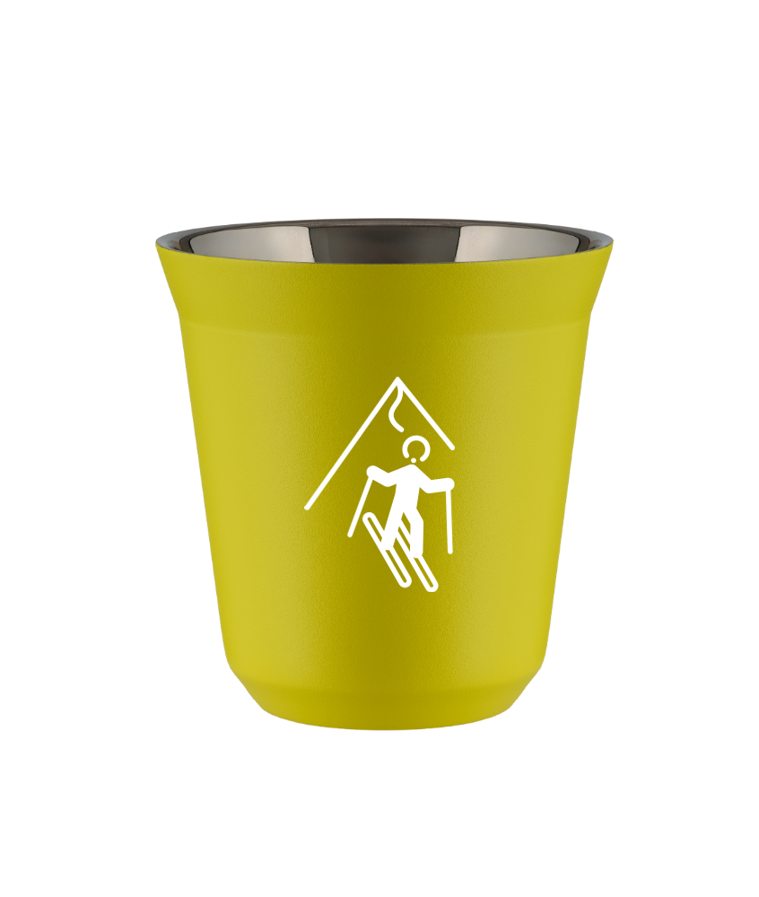 Tasse 240 ml JAUNE "Ski (blanc)" Tasse 240 ml JAUNE "Ski (blanc)"