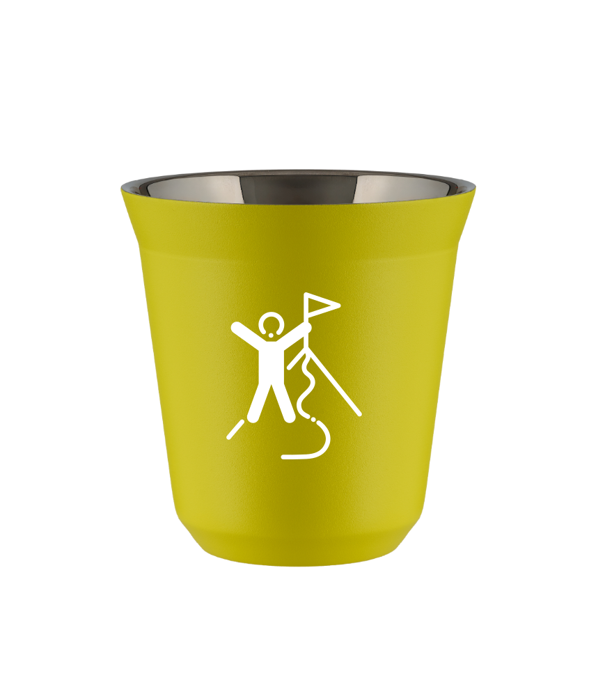Tasse 240 ml JAUNE "Escalade 1 (blanc)" Tasse 240 ml JAUNE "Escalade 1 (blanc)"