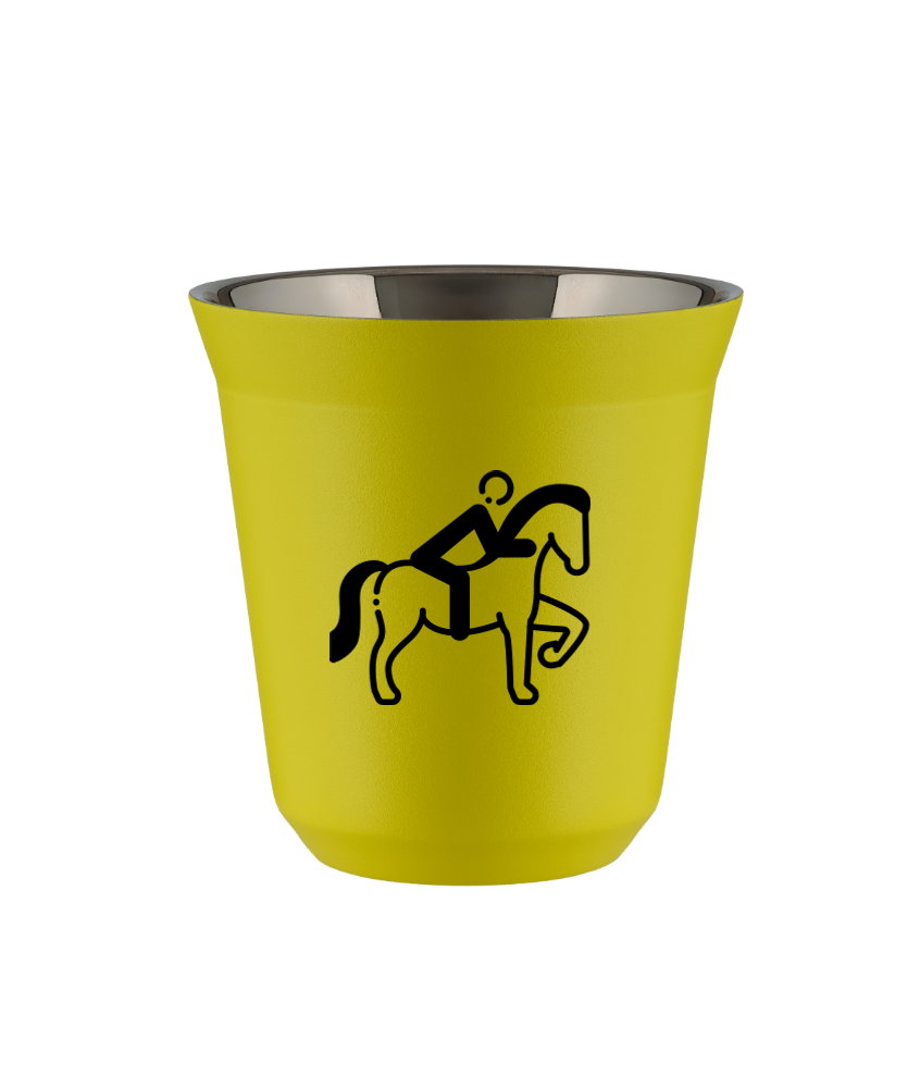 Tasse 240 ml JAUNE "Équitation 2"