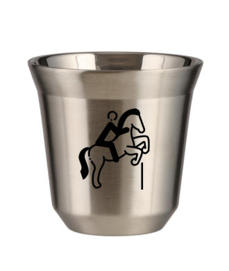 Tasse 80 ml ARGENT "Équitation 1 (noir)" Tasse 80 ml ARGENT "Équitation 1 (noir)"