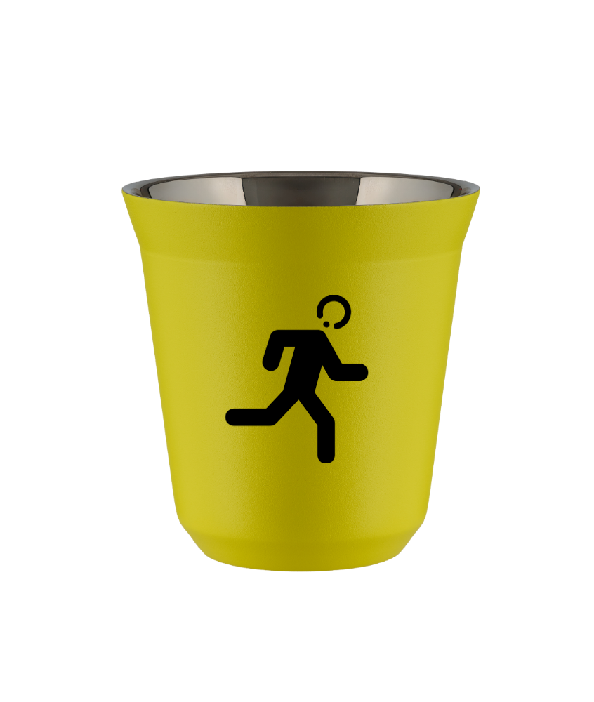 Tasse 240 ml JAUNE "Coureur" Tasse 240 ml JAUNE "Coureur"