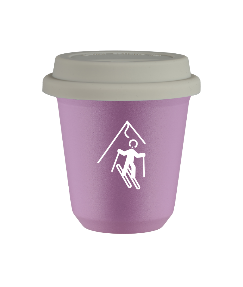 Tasse 240 ml LILAS "Ski (blanc)", avec couvercle blanc Tasse 240 ml LILAS "Ski (blanc)", avec couvercle blanc
