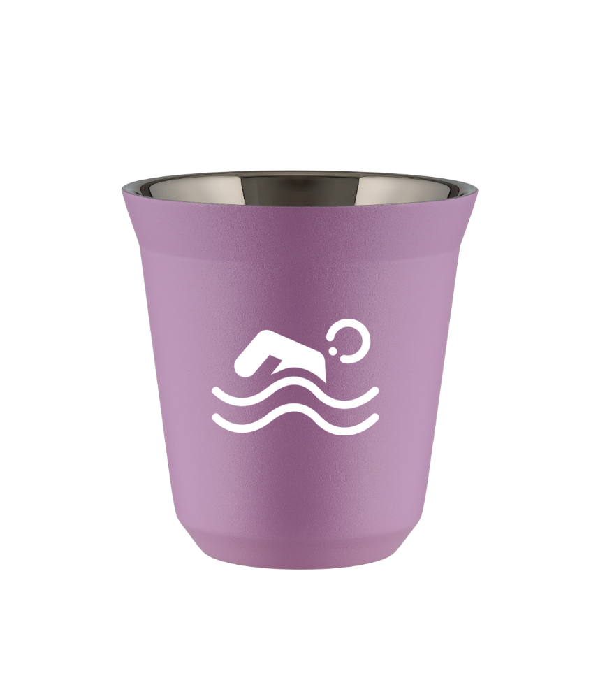 Tasse 240 ml LILAS "Natation (blanc)"