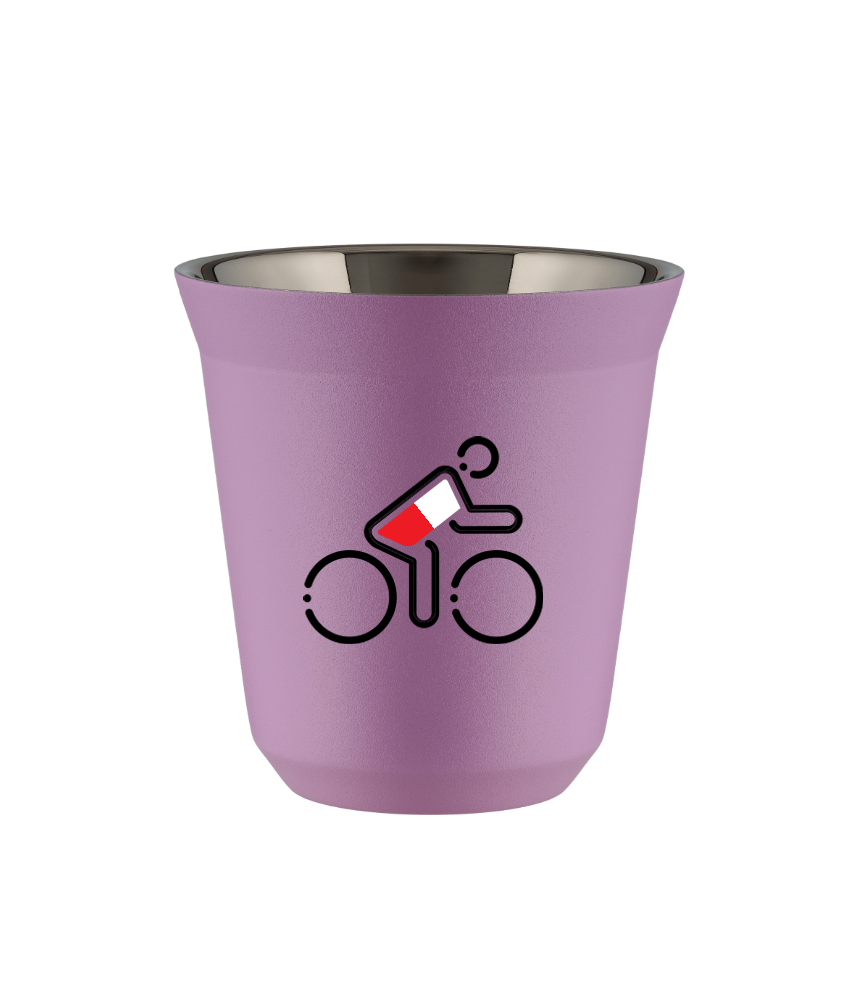 Tasse 240 ml LILAS "Cycliste aux couleurs polonaises"