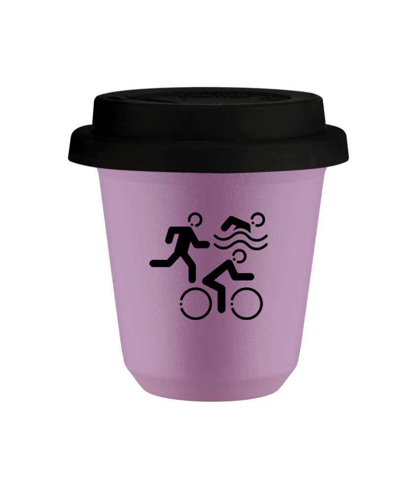 Tasse 240 ml LILAS "Sports", avec couvercle noir Tasse 240 ml LILAS "Sports", avec couvercle noir