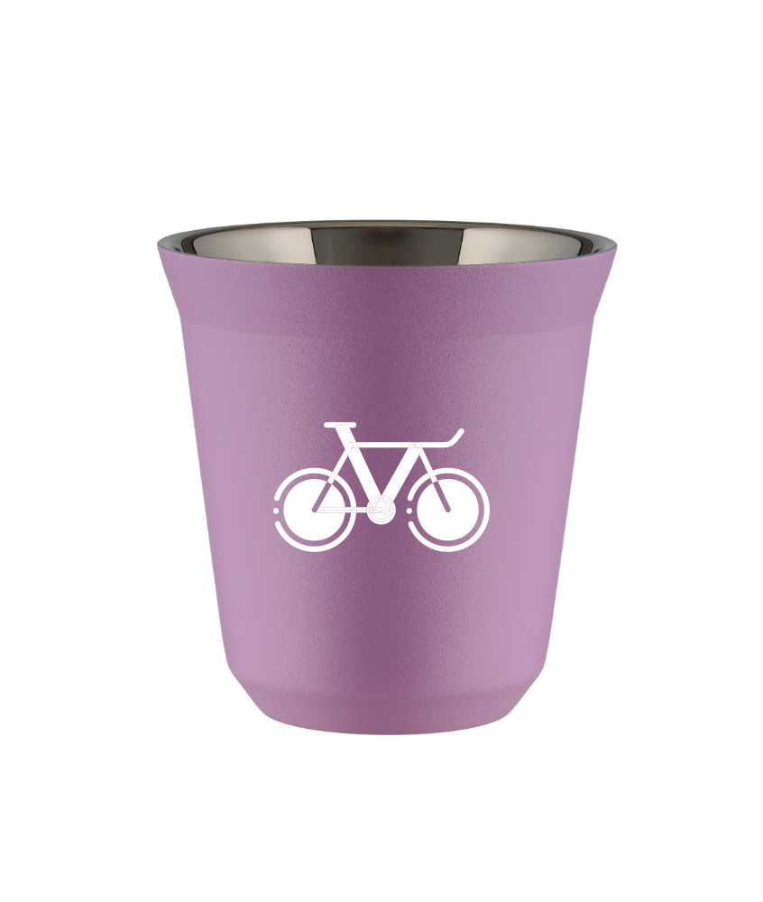 Tasse 240 ml LILAS "Vélo 1 (blanc)"