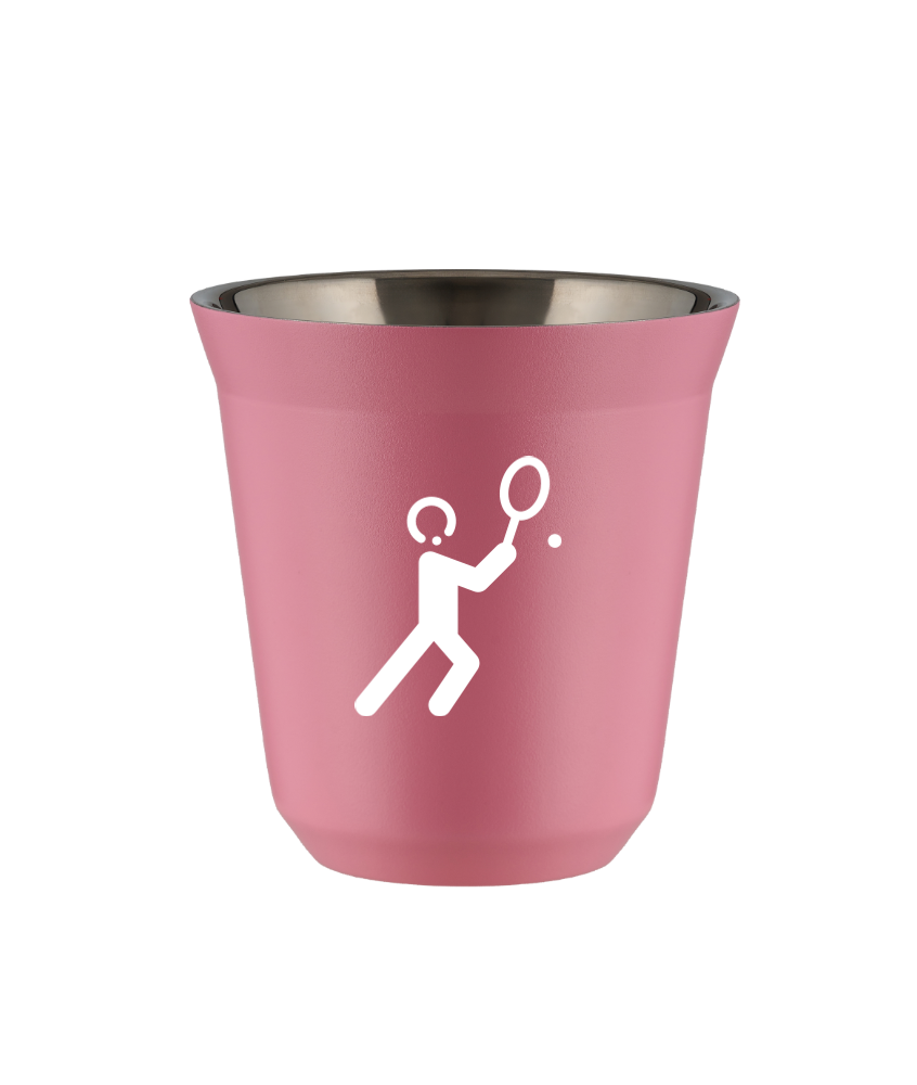 Tasse 240 ml ROSE "Tennis 1 (blanc)"