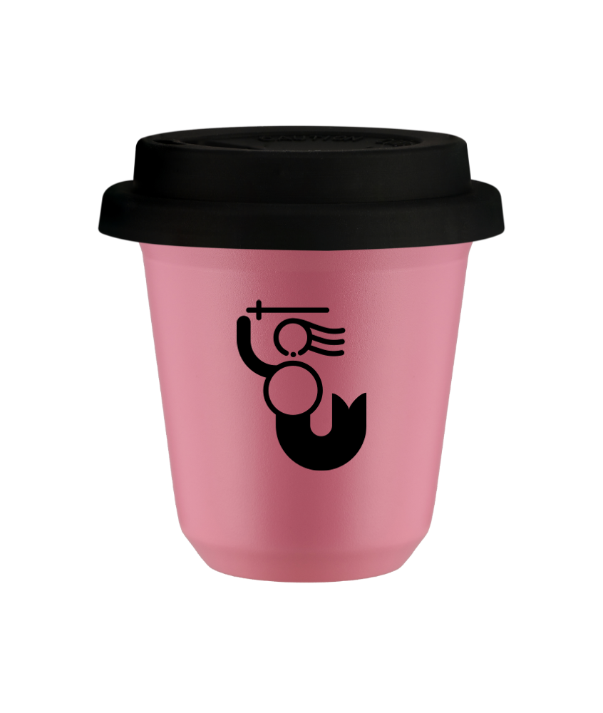 Tasse 240 ml ROSE "WARSZAWSKA SYRENKA", avec couvercle noir