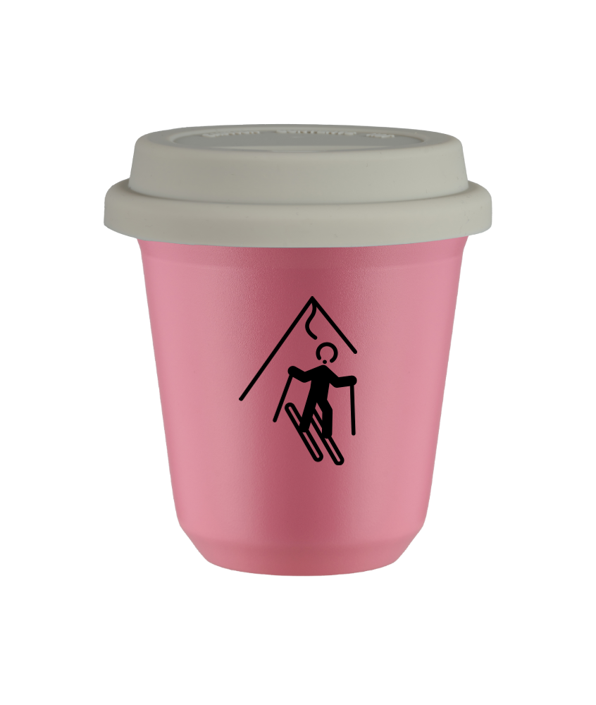 Tasse 240 ml ROSE "Ski (noir)", avec couvercle blanc Tasse 240 ml ROSE "Ski (noir)", avec couvercle blanc