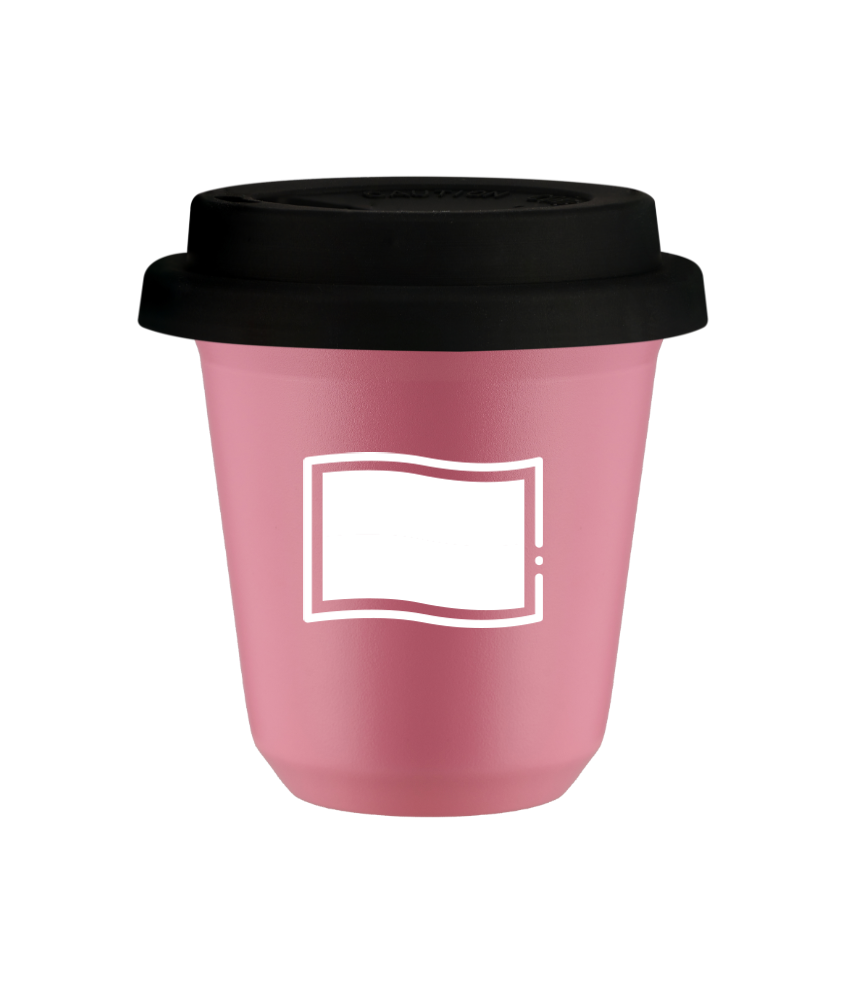 Tasse 240 ml ROSE "Drapeau polonais (blanc)", avec couvercle noir Tasse 240 ml ROSE "Drapeau polonais (blanc)", avec couvercle noir