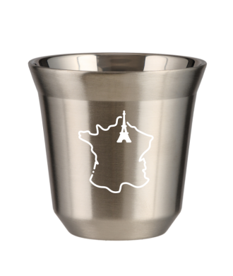 Tasse 80 ml ARGENT "France (blanc)" Tasse 80 ml ARGENT "France (blanc)"