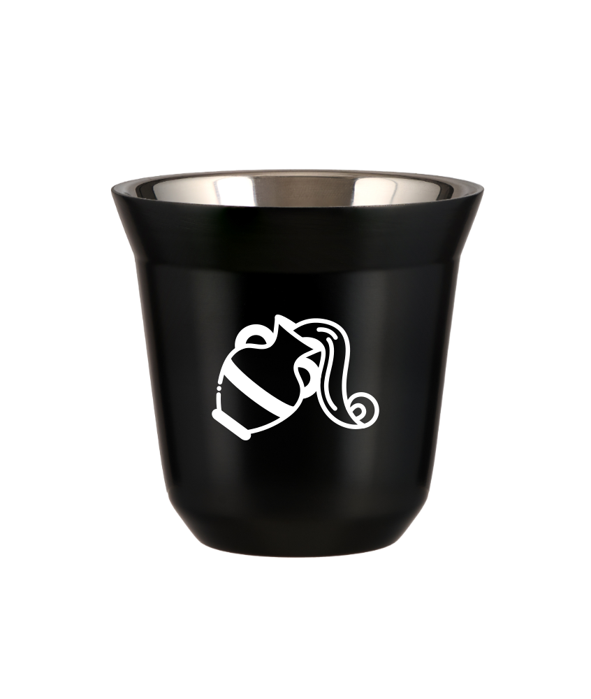 Tasse 80 ml NOIR "Verseau (blanc)" Tasse 80 ml NOIR "Verseau (blanc)"