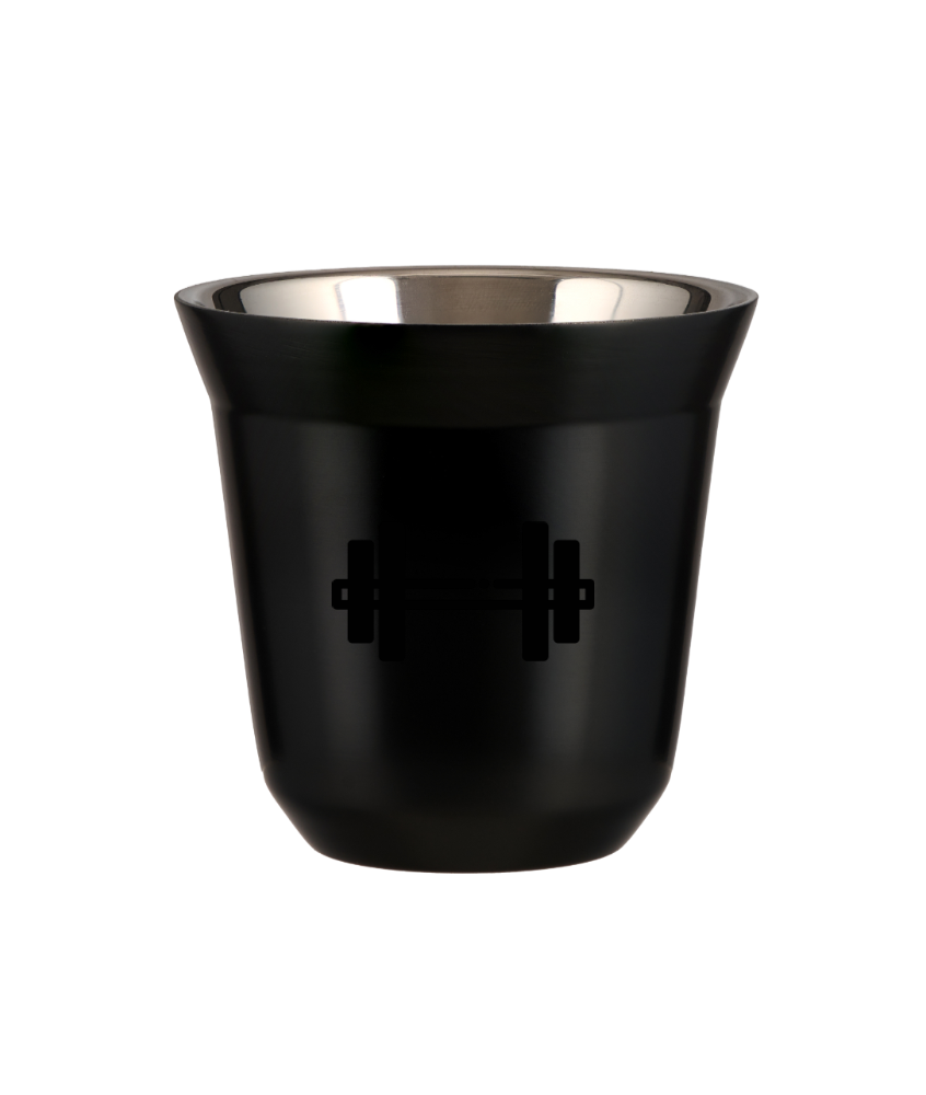 Tasse 80 ml NOIR "Haltère (noir)" Tasse 80 ml NOIR "Haltère (noir)"