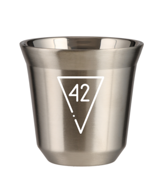 Tasse 80 ml ARGENT "42 (blanc)" Tasse 80 ml ARGENT "42 (blanc)"