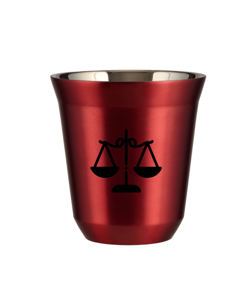 Tasse 80 ml ROUGE MÉTALLIQUE "Balance" Tasse 80 ml ROUGE MÉTALLIQUE "Balance"