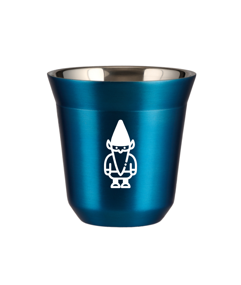 Tasse 80 ml BLEU MÉTALLIQUE "Nain 2 (blanc)" Tasse 80 ml BLEU MÉTALLIQUE "Nain 2 (blanc)"