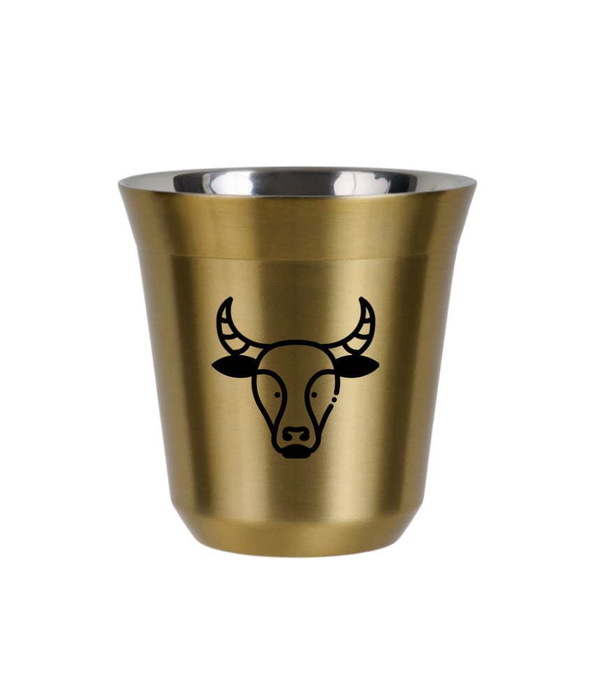 Tasse 80 ml OR "Taureau" Tasse 80 ml OR "Taureau"