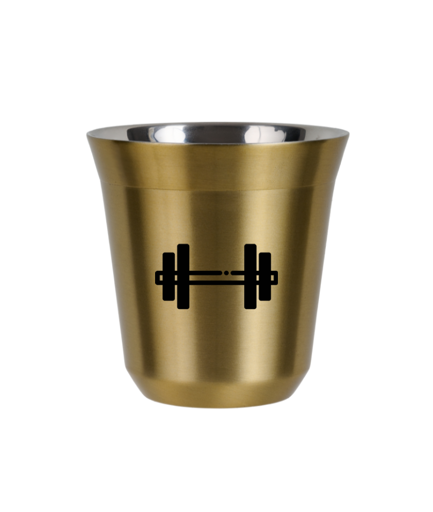 Tasse 80 ml OR "Haltère (noir)" Tasse 80 ml OR "Haltère (noir)"
