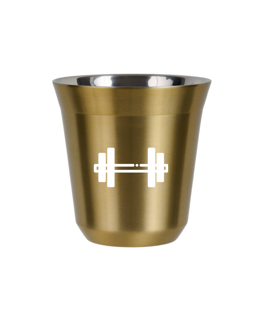 Tasse 80 ml OR "Haltère (blanc)"