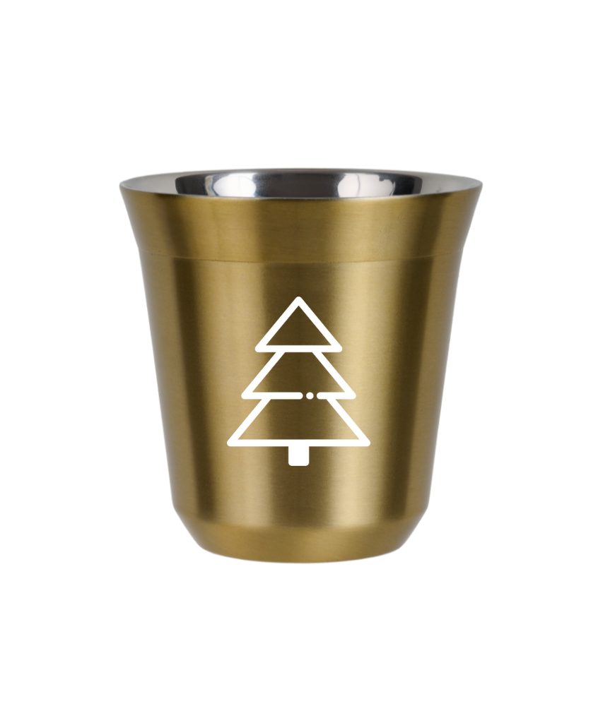 Tasse 80 ml OR "Sapin de Noël (blanc)" Tasse 80 ml OR "Sapin de Noël (blanc)"