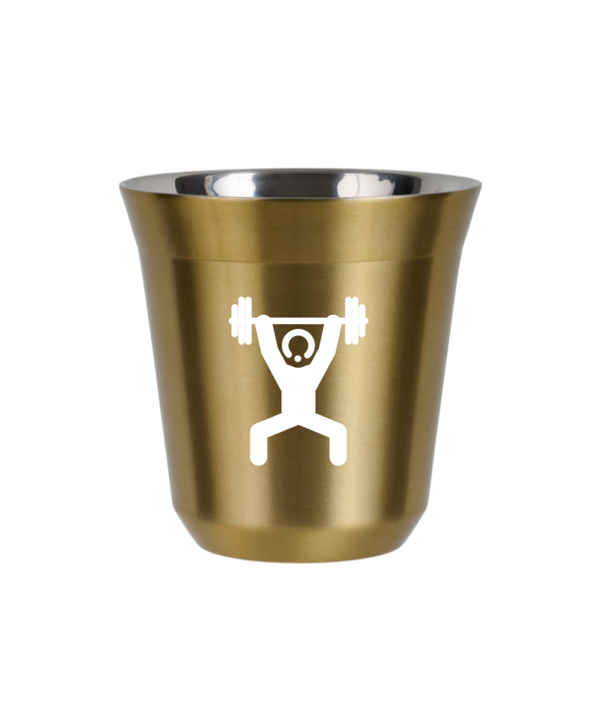 Tasse 80 ml OR "Homme fort 1 (blanc)" Tasse 80 ml OR "Homme fort 1 (blanc)"