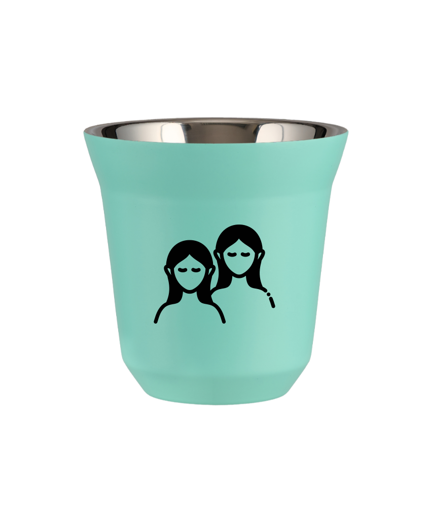 Tasse 80 ml TURQUOISE "Gémeaux" Tasse 80 ml TURQUOISE "Gémeaux"