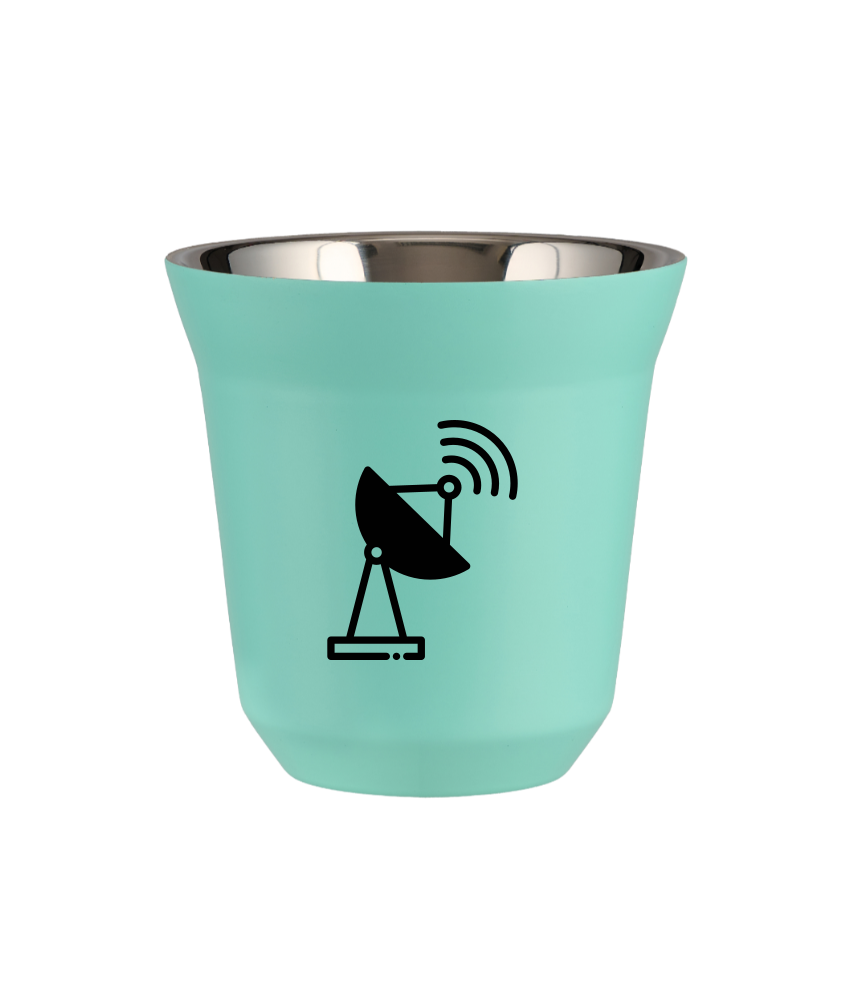 Tasse 80 ml TURQUOISE "Antenne"