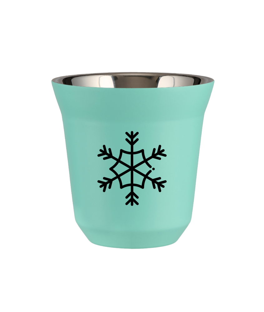 Tasse 80 ml TURQUOISE "Flocon de neige (noir)" Tasse 80 ml TURQUOISE "Flocon de neige (noir)"