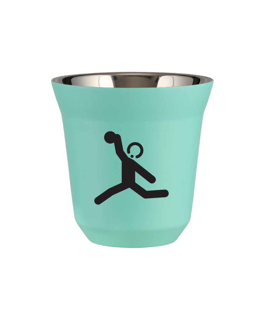 Tasse 80 ml TURQUOISE "Lancer du disque" Tasse 80 ml TURQUOISE "Lancer du disque"